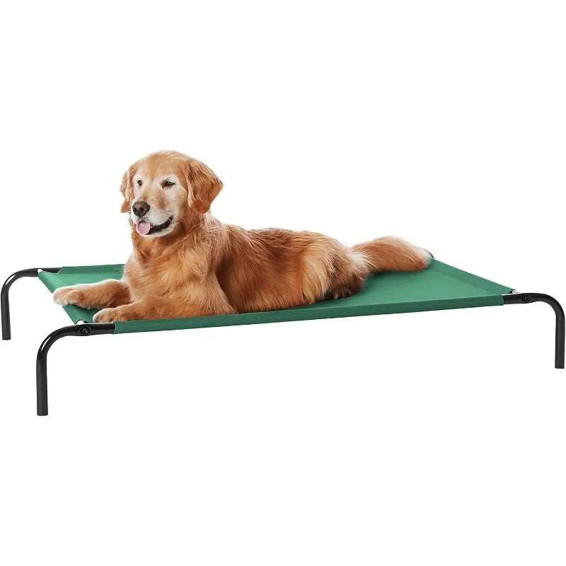 Cooling Breathable Elevated Dog Bed with Durable Metal Frame