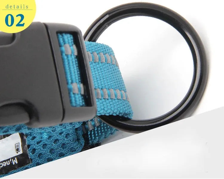 Pet Dog Collar Nylon Adjustable, Padded Soft Reflective Durable Heavy Duty Training