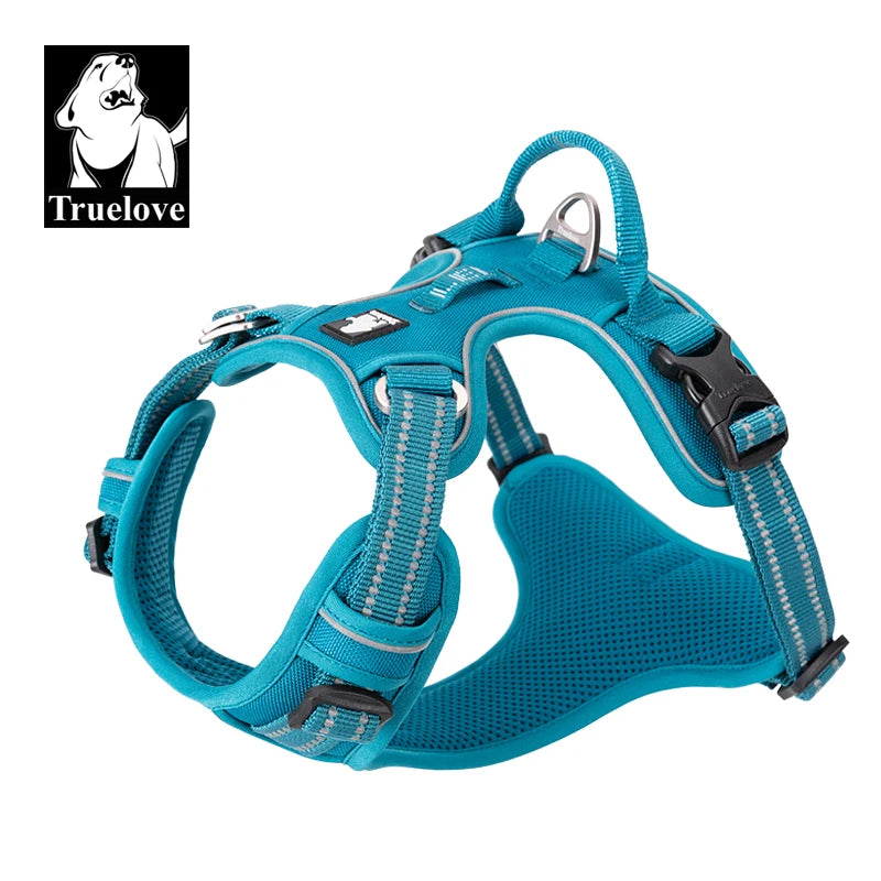 Dog Harness Nylon Webbing, 3M Reflection Adjustable Aluminum Alloy for Big Medium Small Dog