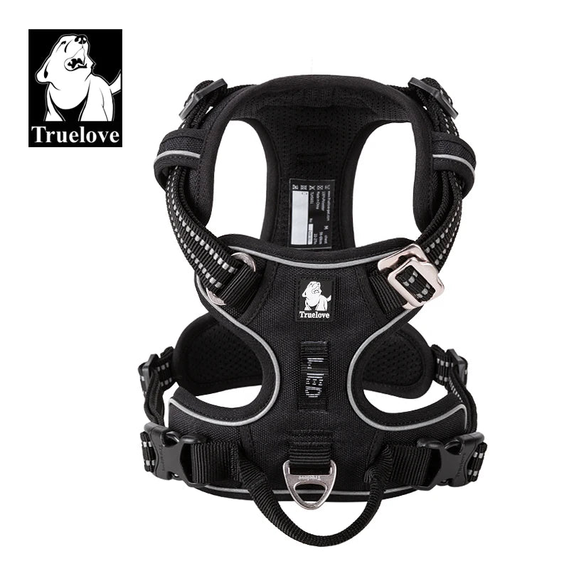 Dog Harness Nylon Webbing, 3M Reflection Adjustable Aluminum Alloy for Big Medium Small Dog