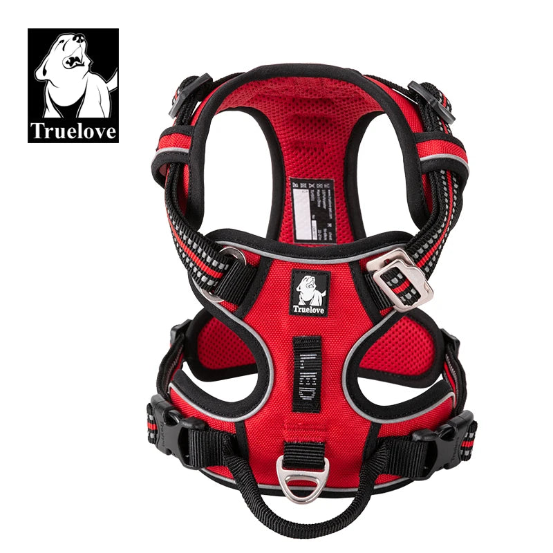 Dog Harness Nylon Webbing, 3M Reflection Adjustable Aluminum Alloy for Big Medium Small Dog