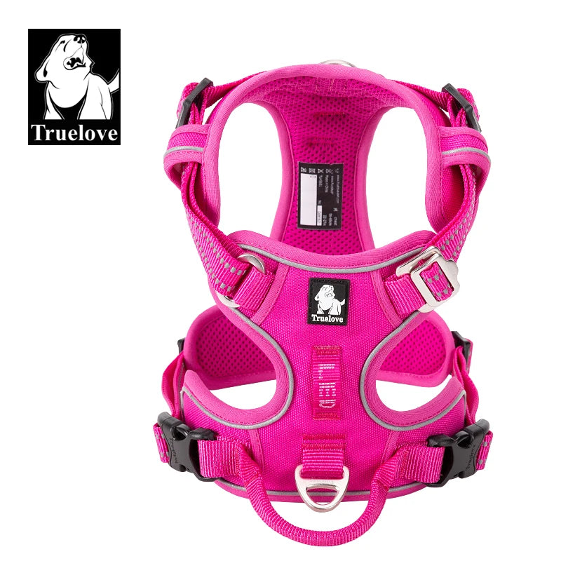 Dog Harness Nylon Webbing, 3M Reflection Adjustable Aluminum Alloy for Big Medium Small Dog