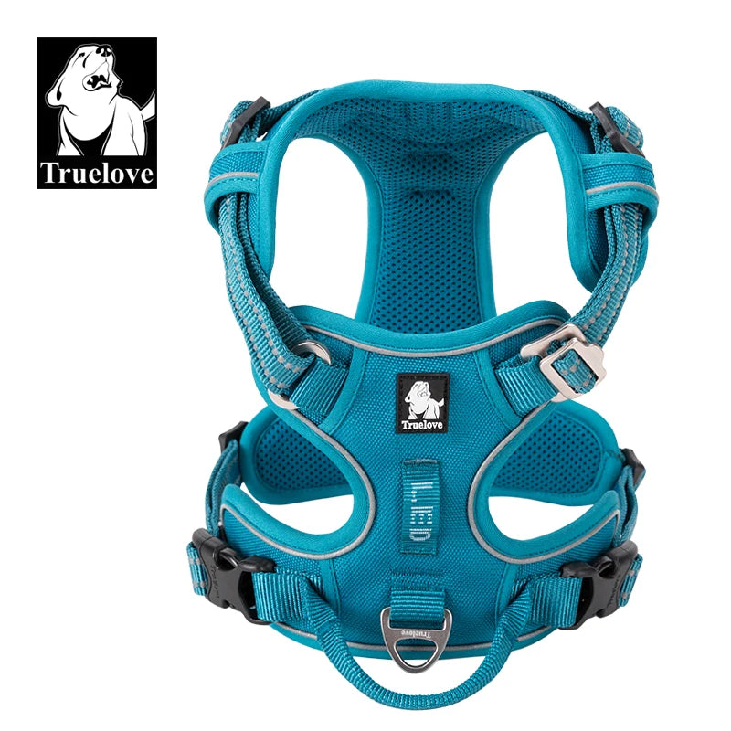 Dog Harness Nylon Webbing, 3M Reflection Adjustable Aluminum Alloy for Big Medium Small Dog