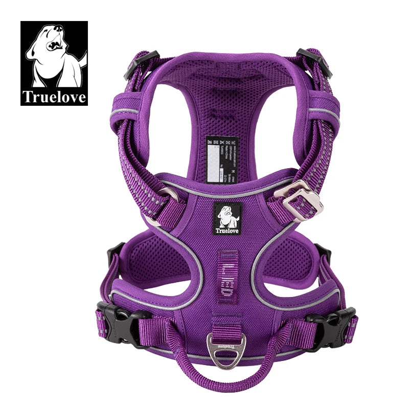 Dog Harness Nylon Webbing, 3M Reflection Adjustable Aluminum Alloy for Big Medium Small Dog
