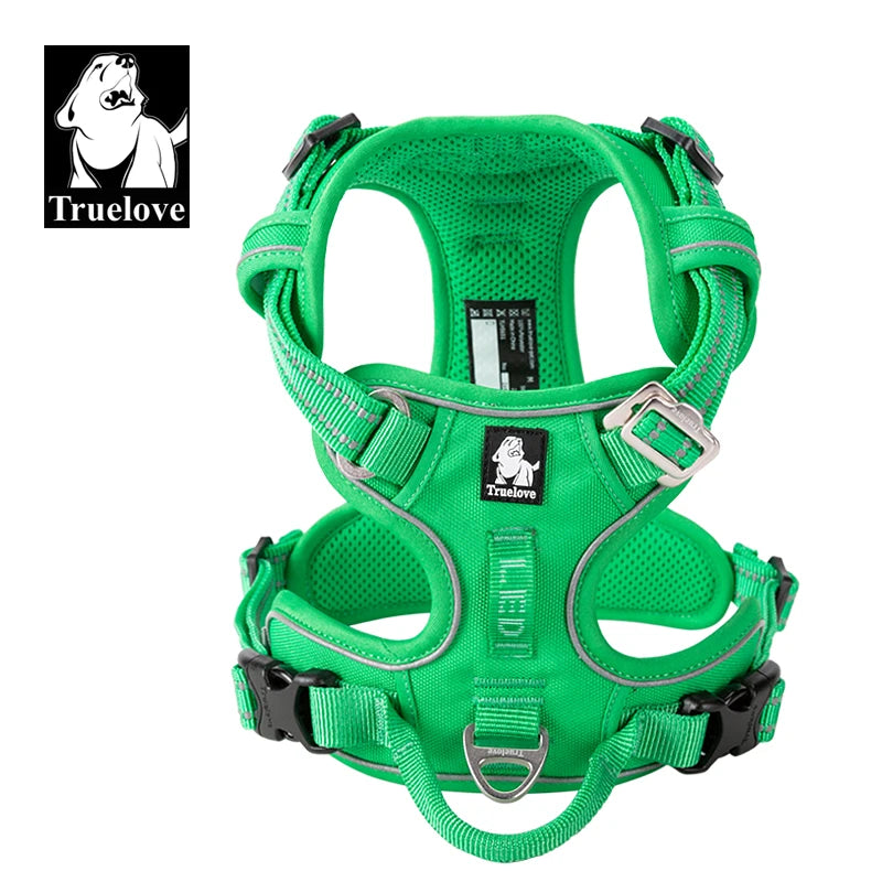 Dog Harness Nylon Webbing, 3M Reflection Adjustable Aluminum Alloy for Big Medium Small Dog