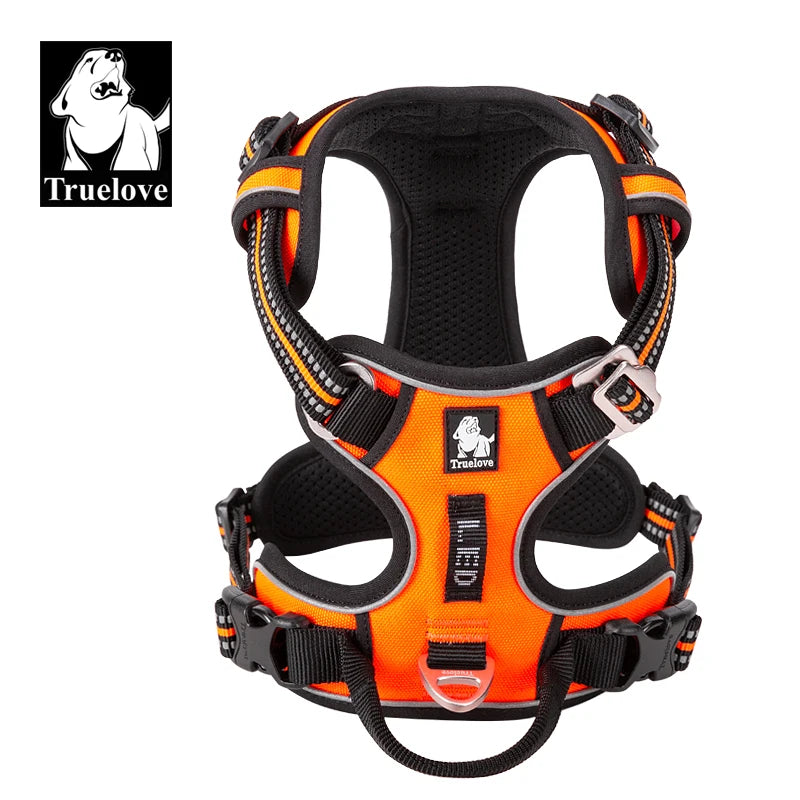 Dog Harness Nylon Webbing, 3M Reflection Adjustable Aluminum Alloy for Big Medium Small Dog