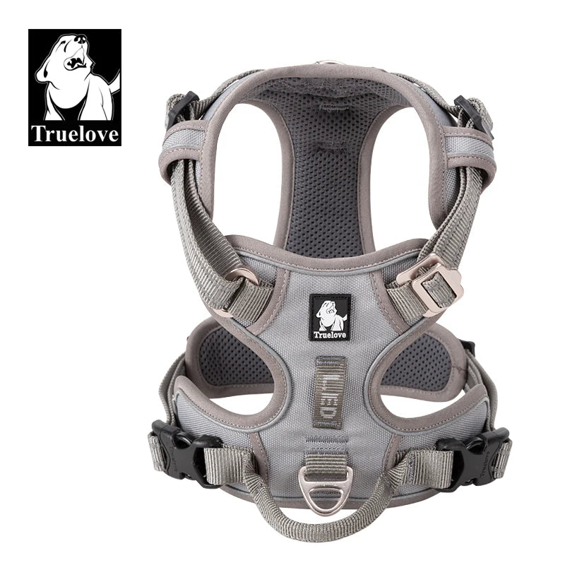 Dog Harness Nylon Webbing, 3M Reflection Adjustable Aluminum Alloy for Big Medium Small Dog