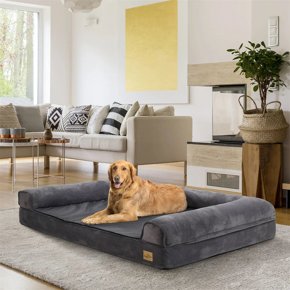 XXXL Large Calming Plush , Waterproof, Orthopedic Memory Foam Dog Bed
