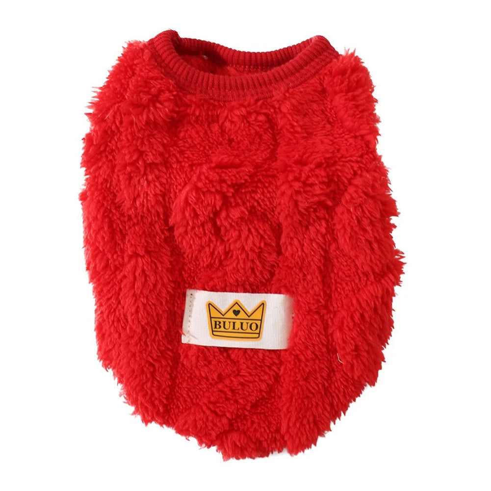Wavy Double-sided, Warm Coat Sweater, Fleece Pullover for Dogs