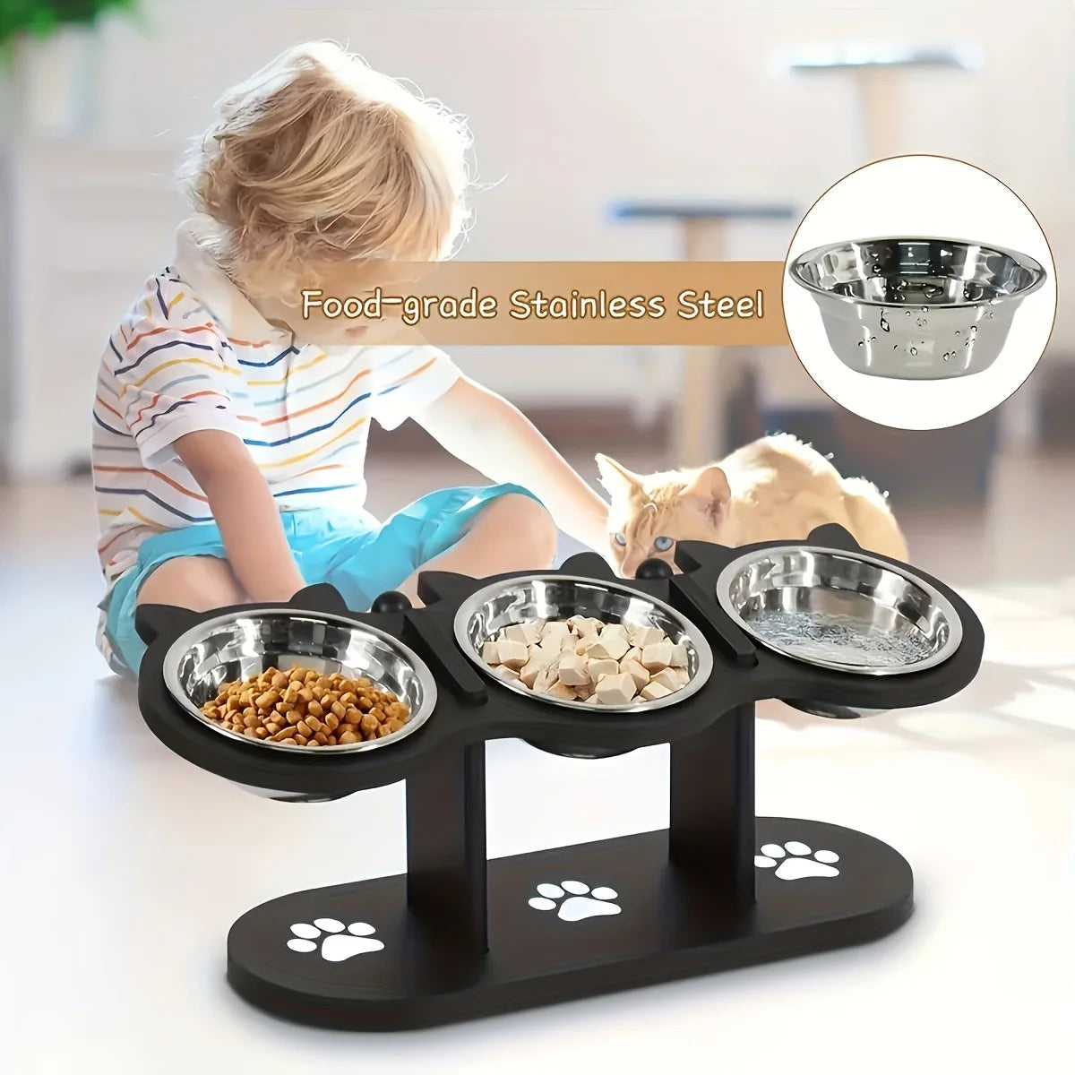 3 Bowls in 1Feeder Feeding & Watering Supplies