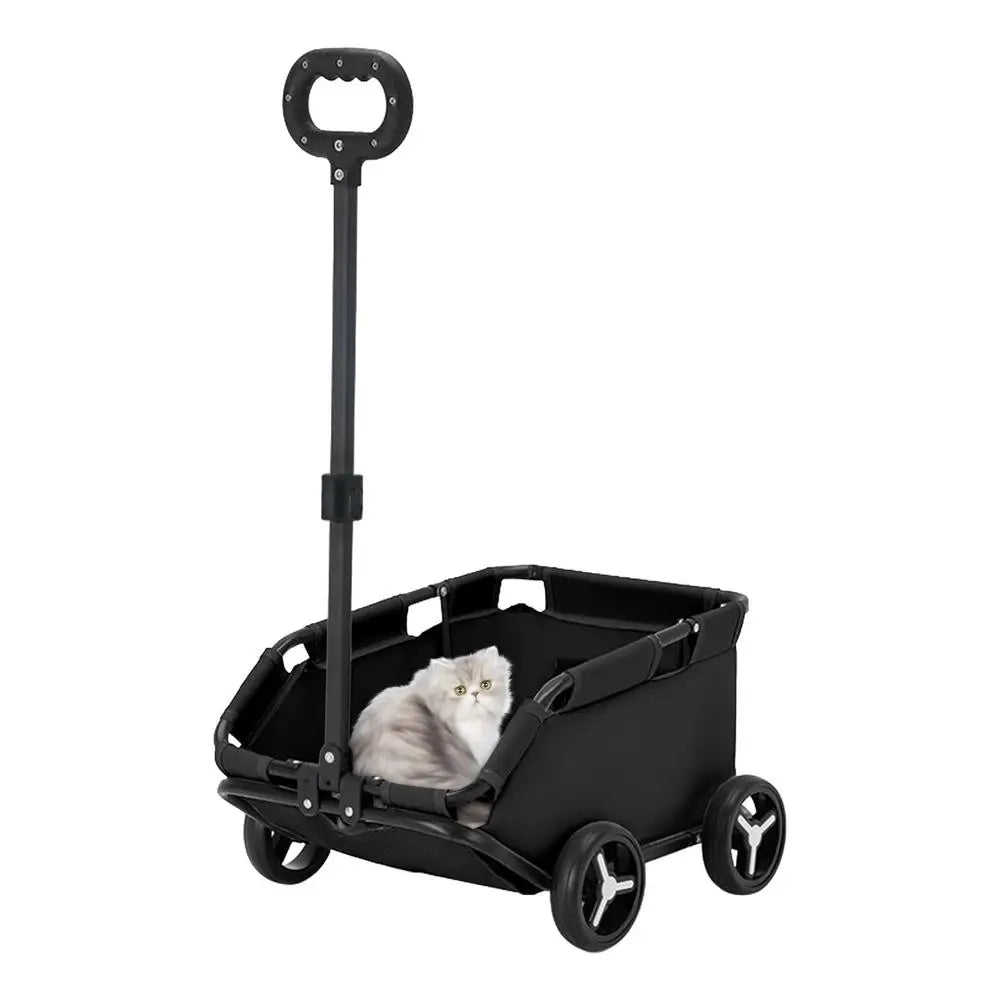 Dog Stroller/Carriage, 4 Wheels Lightweight Folding Cart