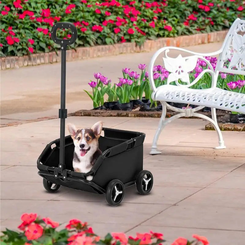Dog Stroller/Carriage, 4 Wheels Lightweight Folding Cart