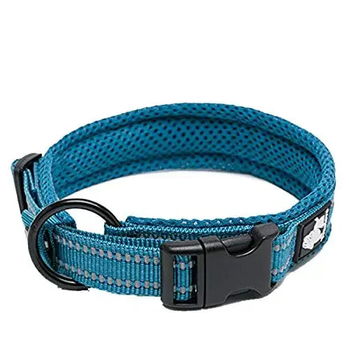 Pet Dog Collar Nylon Adjustable, Padded Soft Reflective Durable Heavy Duty Training