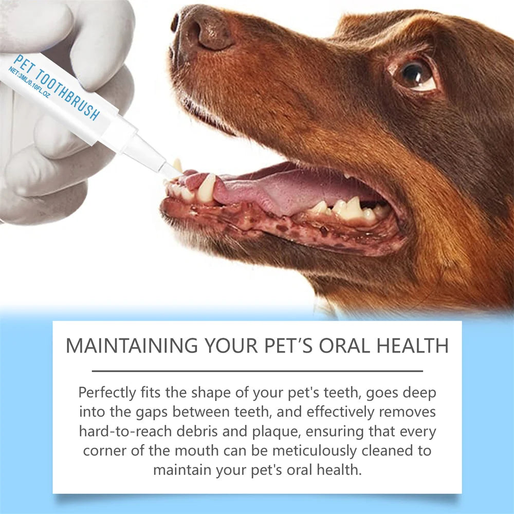 Dogs Teeth Cleaning Pen-Toothbrush Clean Kit Tartar/Stains Remover