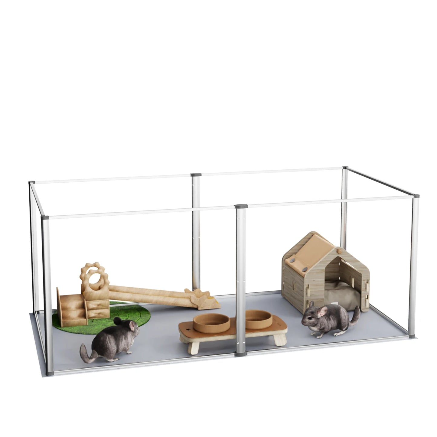 6 Panels Puppy Crate Kennel Fence Acrylic Indoor Playpen