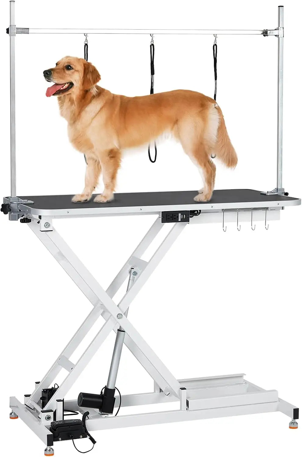 50Inch Electric Dog Grooming Table, Height Adjustable, X-Type Electric Lift Dog Grooming , Large Dogs