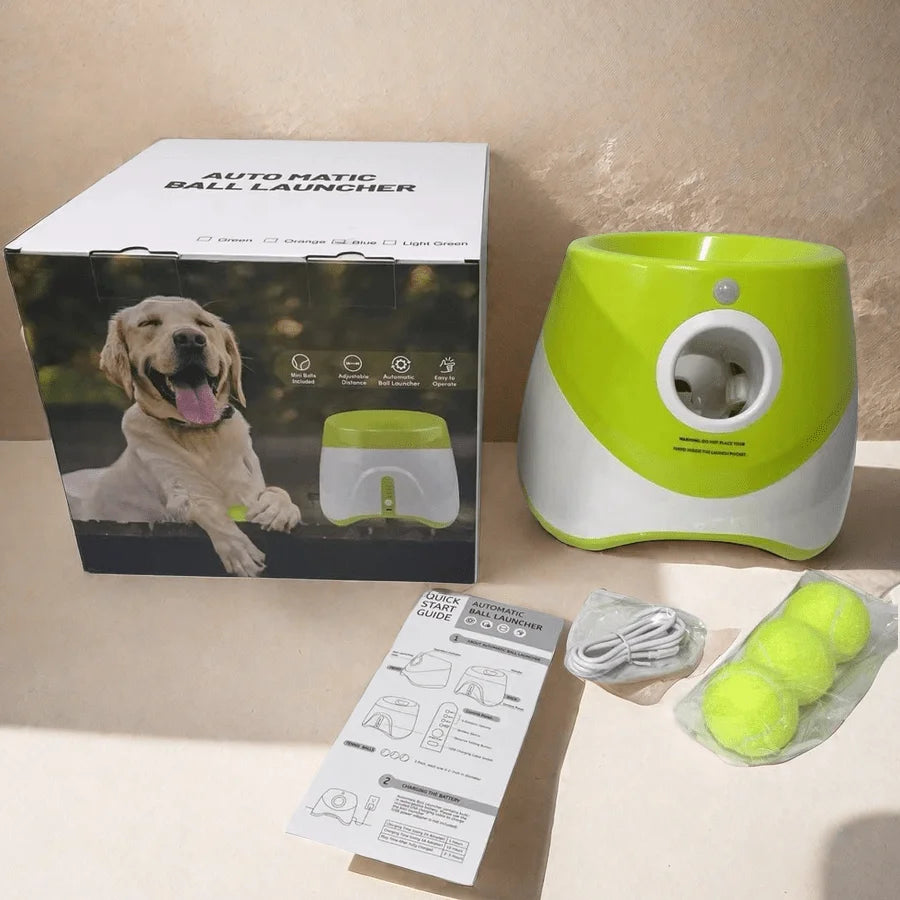 Fun Interactive Dog Launcher, Automatic Chase Toy Tennis Throwing Rechargable Catapult USB Charging