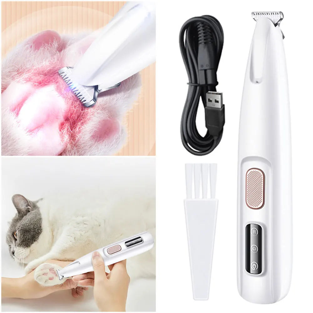 Dog Paw Widen Blade, Trimmer/Clippers, LED Light, for Paws Ears Face Rump