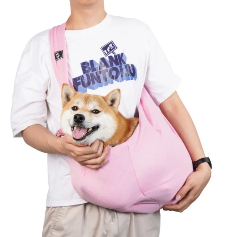Crossbody large breathable dog folding pet bag