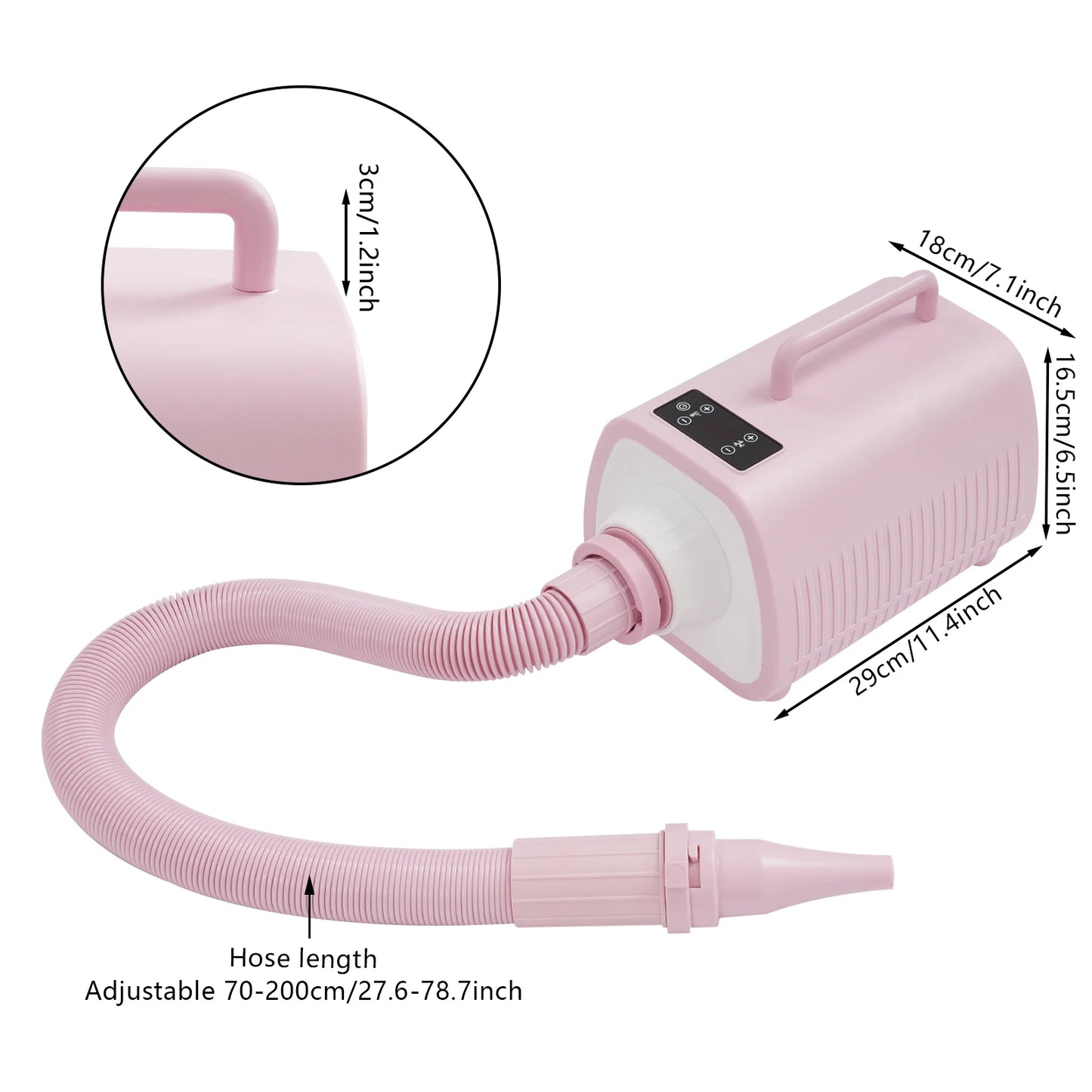 Professional Dog LED Display Hair Dryer Adjustable Temp & 9 Speed Settings, High-Speed Blower