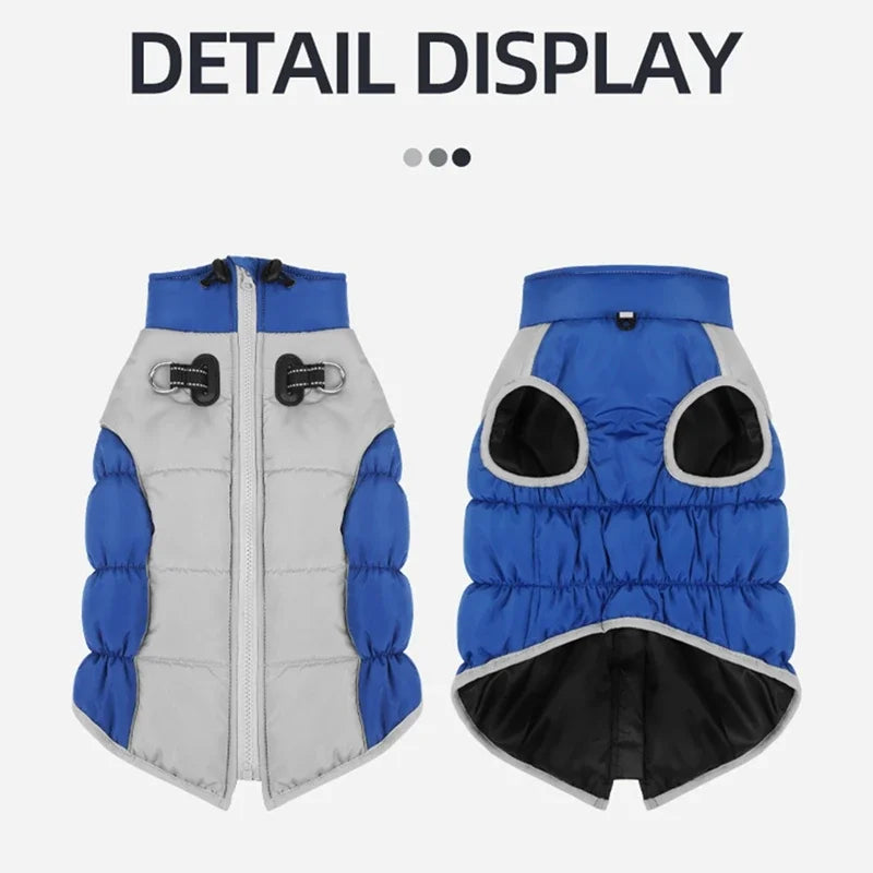 Reflective Strip Winter Hoodie, Dog Coat, Waterproof Windproof Thick Dog Padded Vest XL-6XL