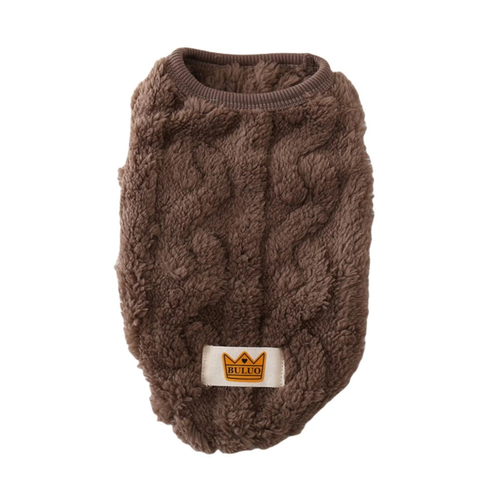 Wavy Double-sided, Warm Coat Sweater, Fleece Pullover for Dogs