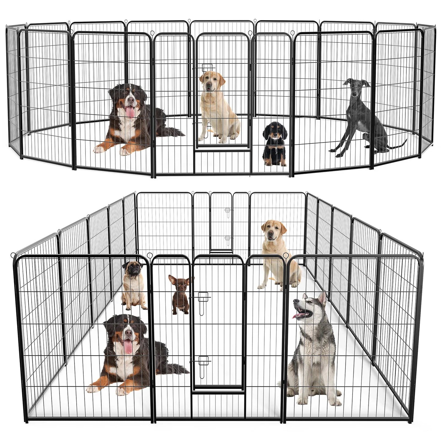 16 Panel Heavy Duty Metal Dog Exercise Playpen/Fence for Dog Pen