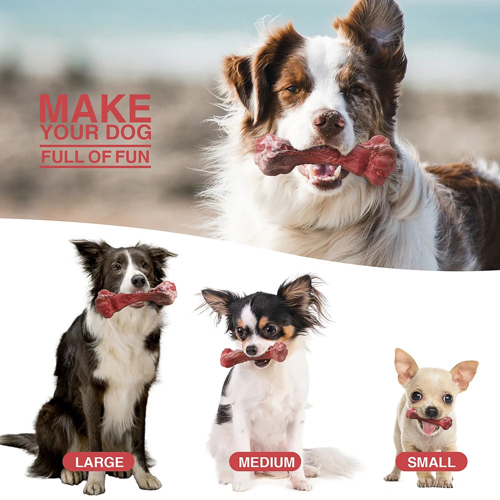 Aggressive Chewers, Bone-Shaped, Indestructible Nylon for Large Dogs