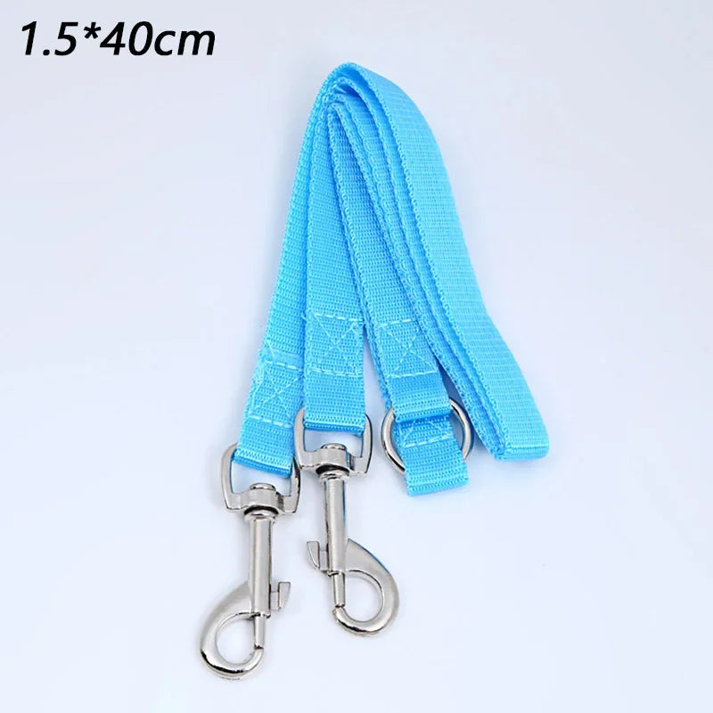 Twin Dual Coupler Dog Leash Two in One Strong Nylon V Shape Adjustable ,2 Dogs Pet Lead