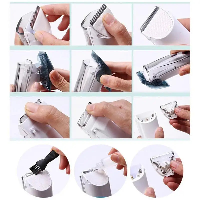 Dog Hair Shaver Clipper 3-speed Cordless, Suction USB Vacuum, Electric Trimmer Low Noise