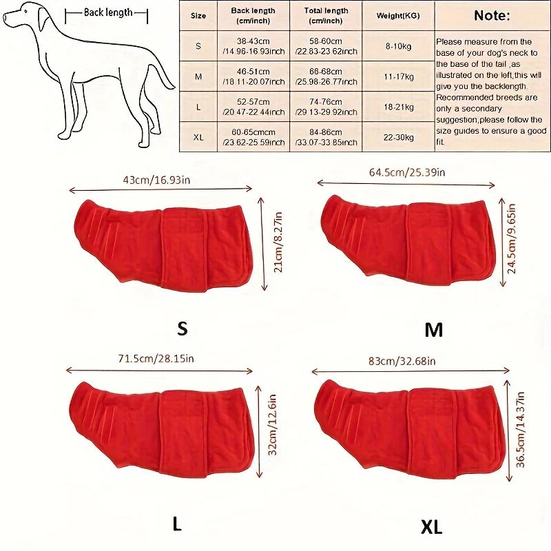 Fast Drying Dog Bathrobe Towel