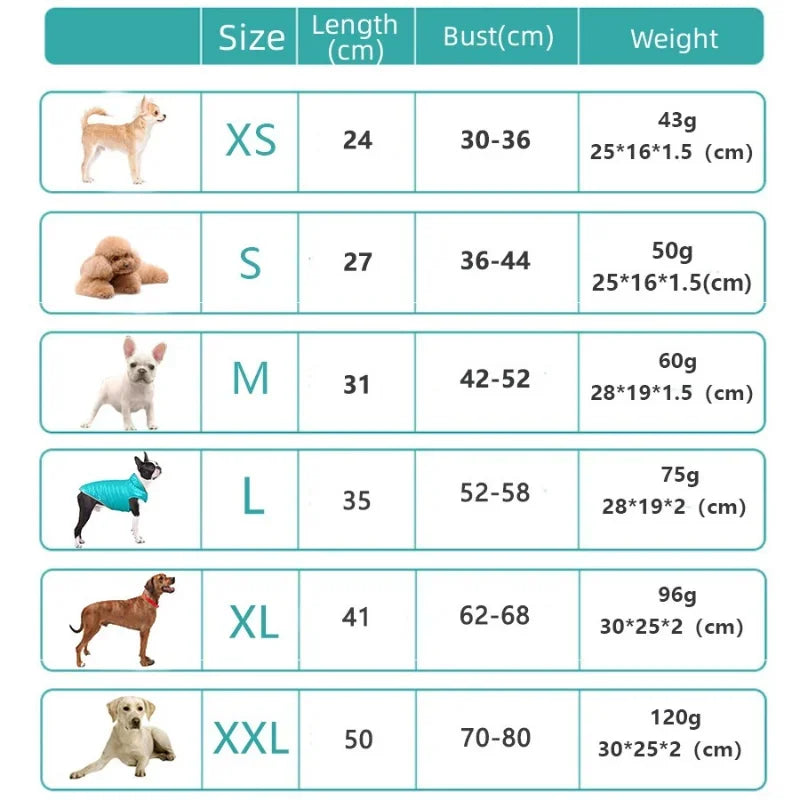 Winter Warm, Double Sided Dog Coat