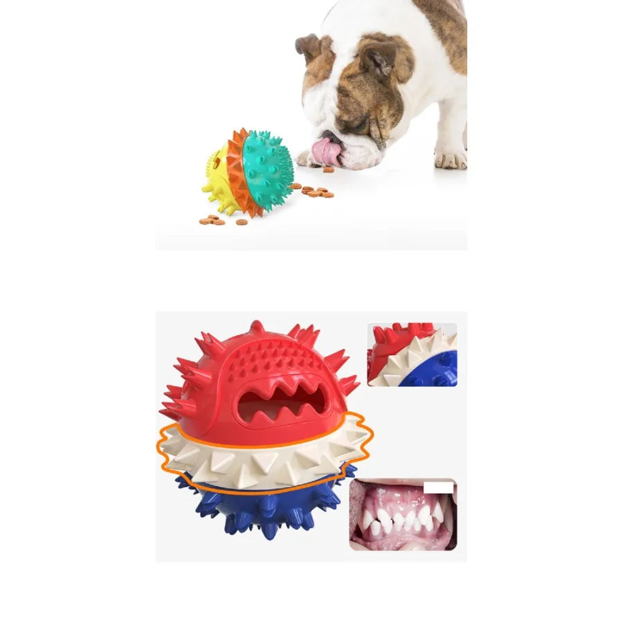 Interactive Squeaky, Bounce, Treat Chew with Rope for Aggressive Dog Chewers