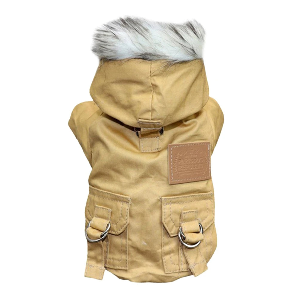 Jacket With Harness, Winter Heavy Windproof, Hiking Dog Warm Jacket