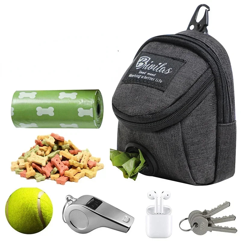 Pet Dog Treat Pouch Poop Dispenser Portable Multifunction Dog training bag Outdoor Travel Dog Bag Durable Pet accessories