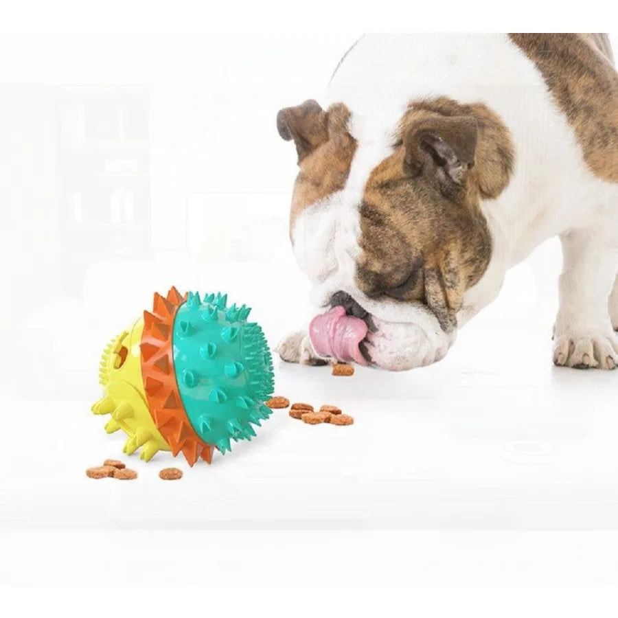 Interactive Squeaky, Bounce, Treat Chew with Rope for Aggressive Dog Chewers
