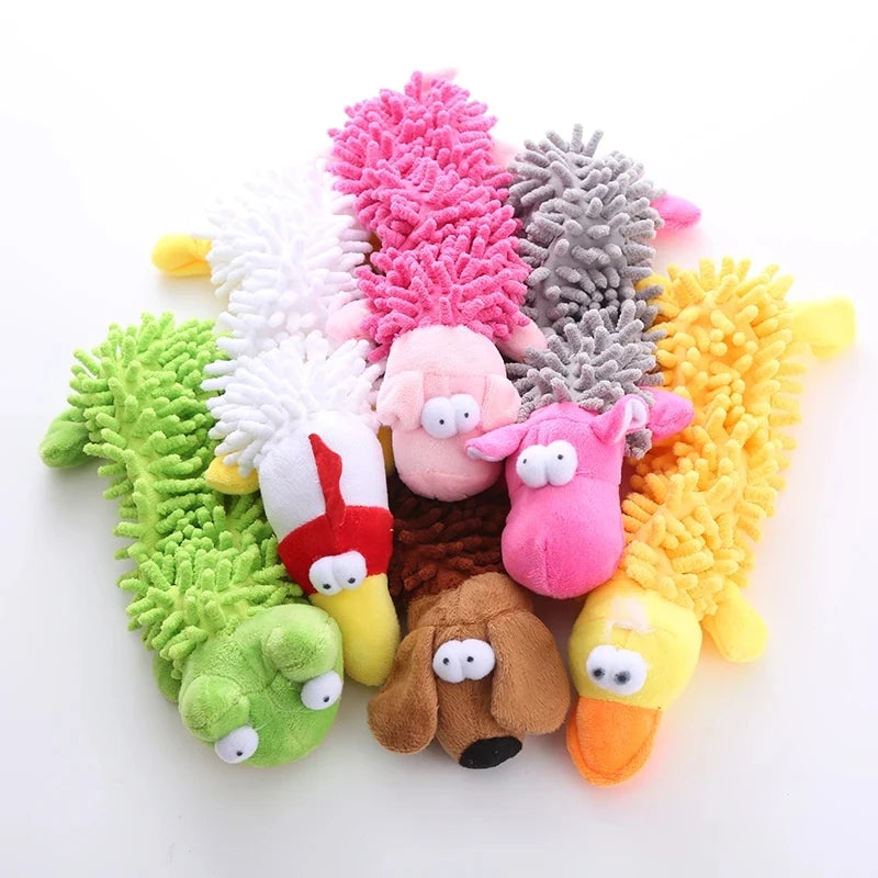 Plush Toy With A Dog Gnawing And Making Sounds