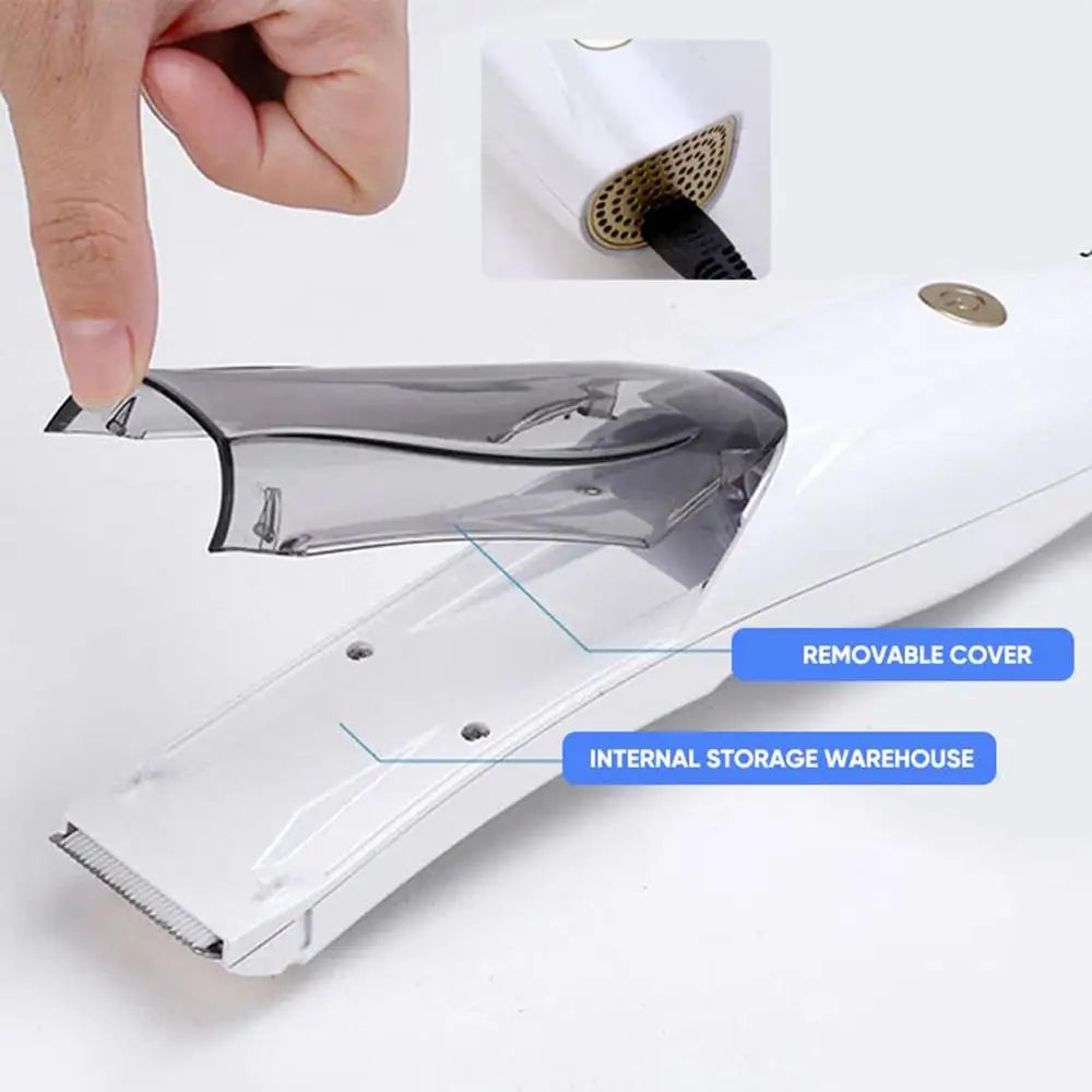 Dog Hair Shaver Clipper 3-speed Cordless, Suction USB Vacuum, Electric Trimmer Low Noise