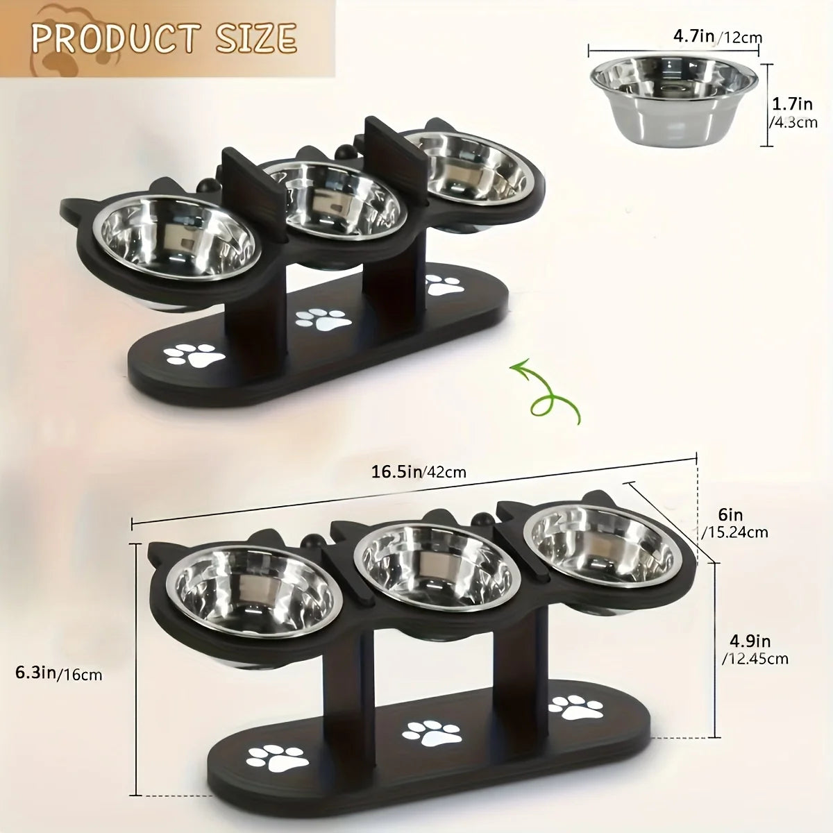3 Bowls in 1Feeder Feeding & Watering Supplies
