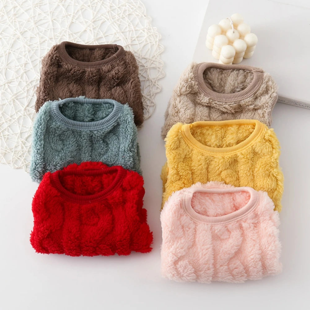 Wavy Double-sided, Warm Coat Sweater, Fleece Pullover for Dogs