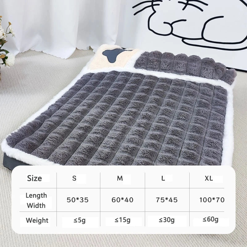 Thickened, Fluff, Removable Winter Warm and Washable Dog Mat