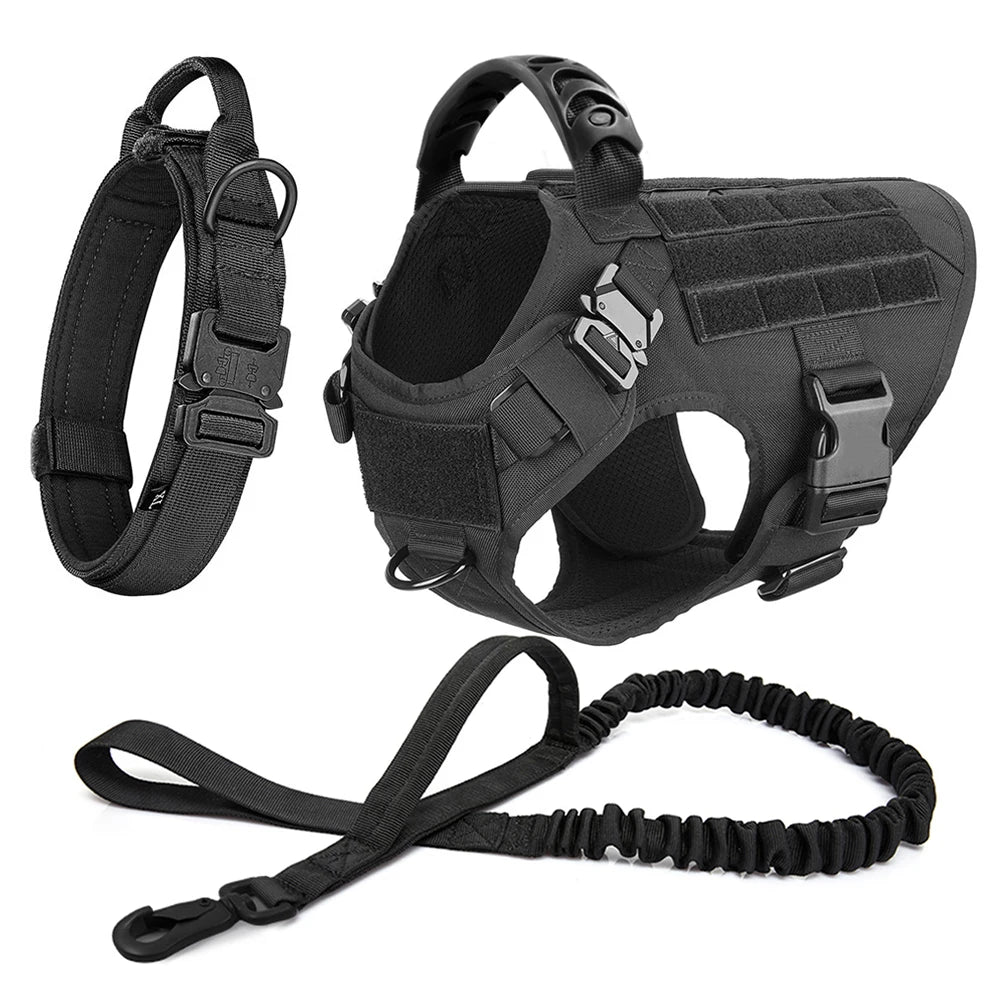 Large Dog Harness Leash Set Training Walking Vest, Harness & Collar For Medium Large Dogs