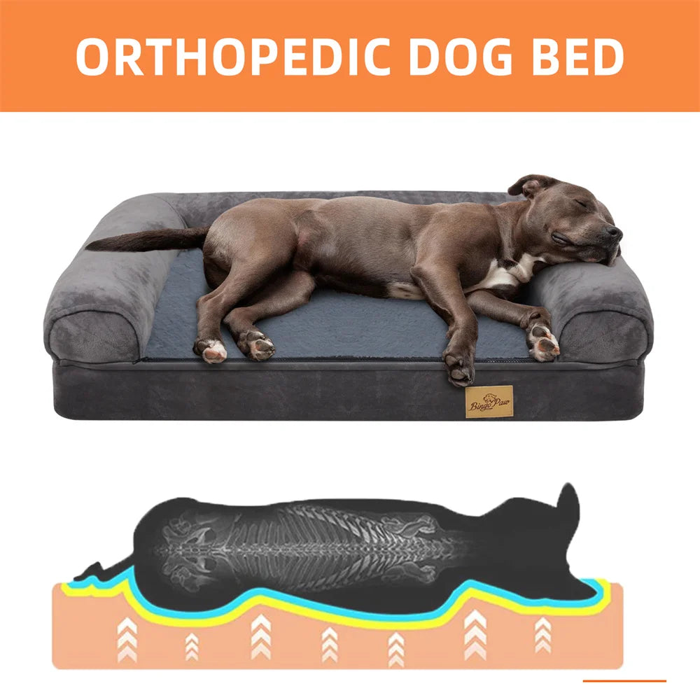 XXXL Large Calming Plush , Waterproof, Orthopedic Memory Foam Dog Bed