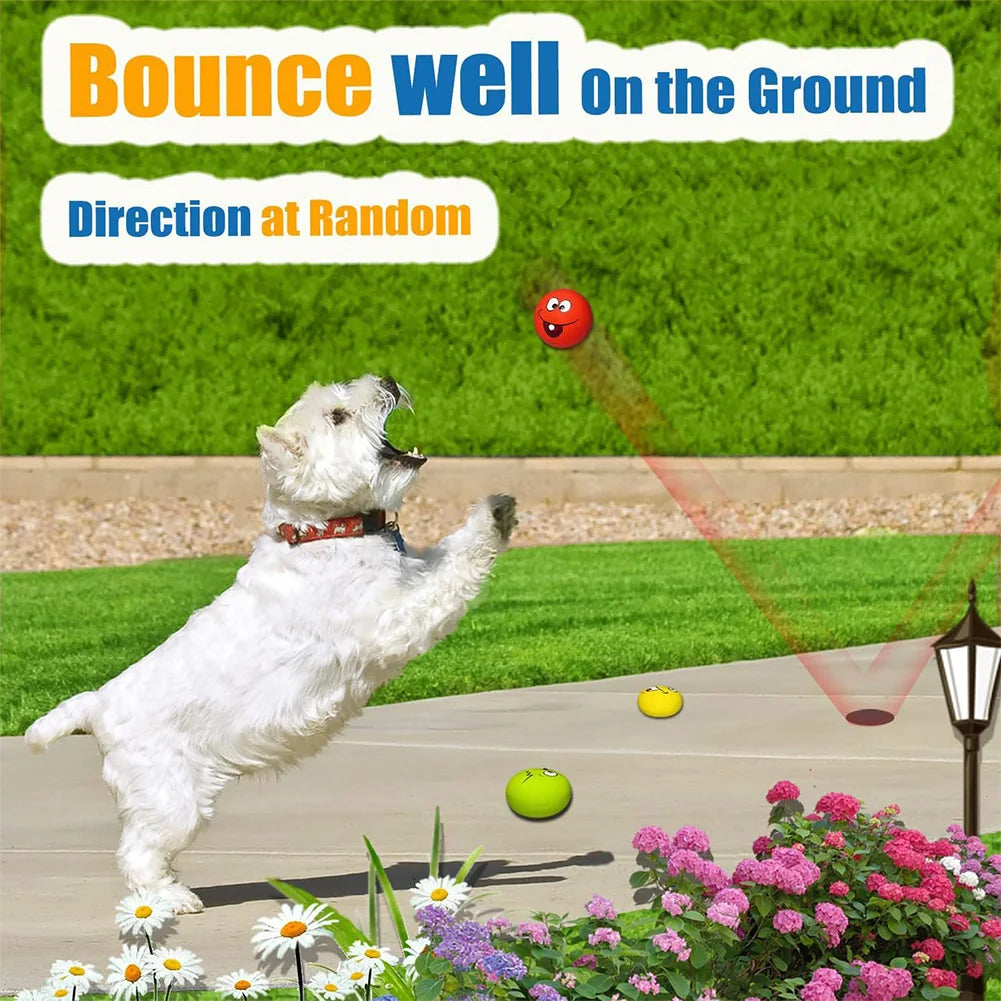 6Pcs Soft Latex, Bouncy, Smile Face Squeaky Dog Toy