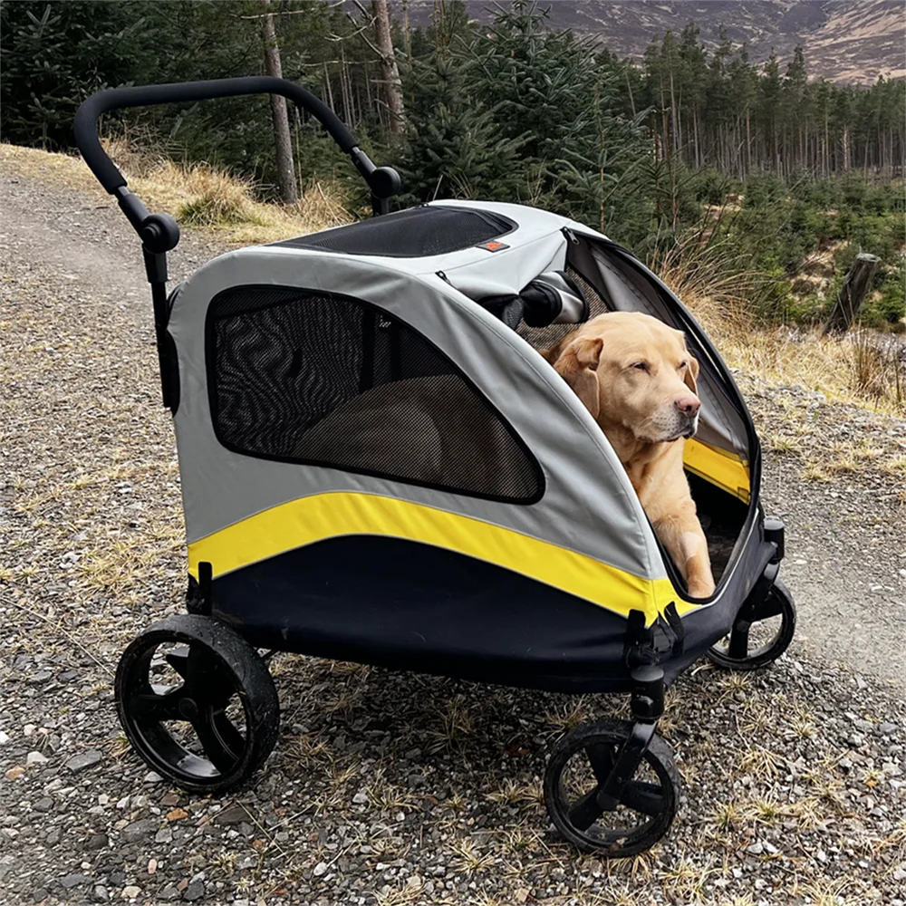 Dog Stroller 4 Wheel Foldable Cart Jogger Wagon
