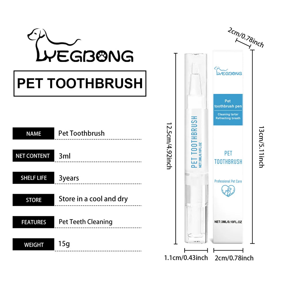 Dogs Teeth Cleaning Pen-Toothbrush Clean Kit Tartar/Stains Remover