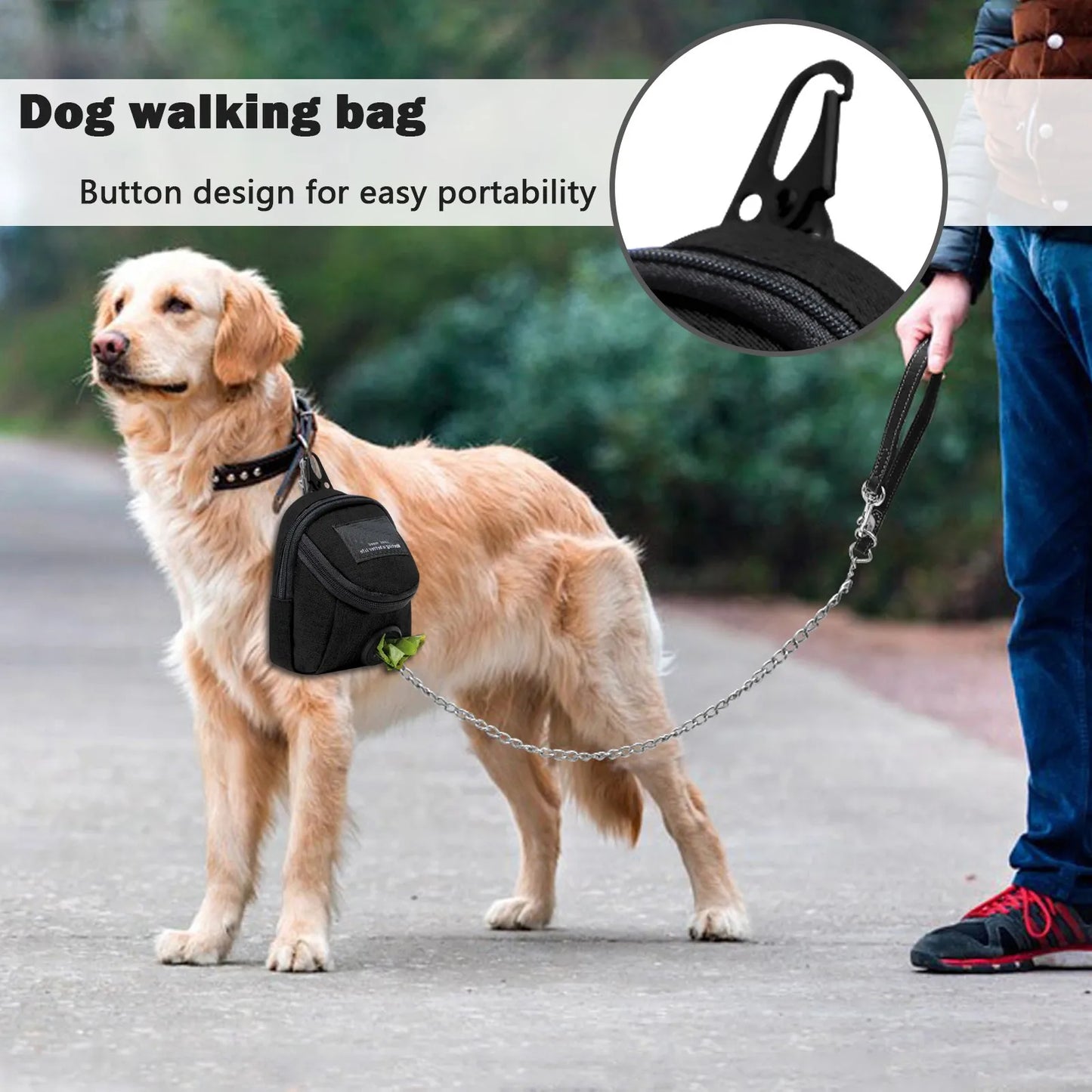 Dog Walking Poop Bag and Snack Bag