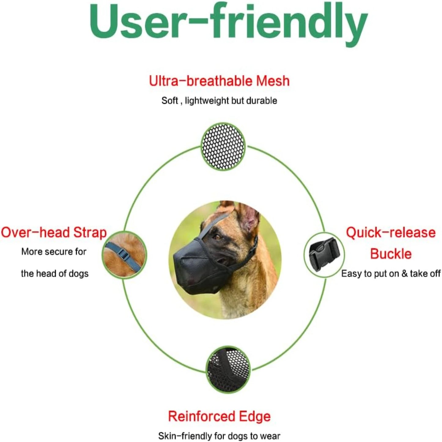 Comfortable, peaceful training, durable, reliable dog muzzle