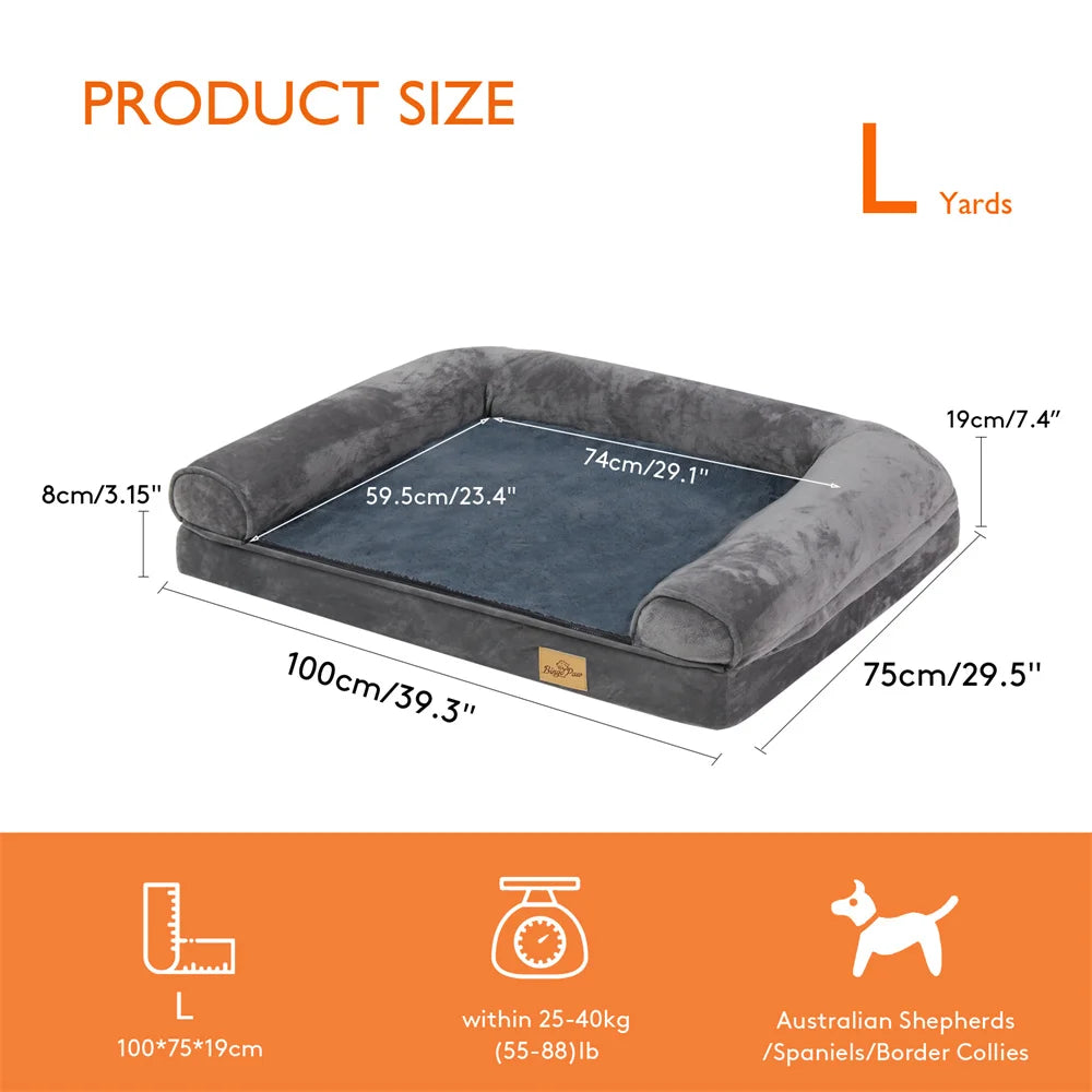 XXXL Large Calming Plush , Waterproof, Orthopedic Memory Foam Dog Bed