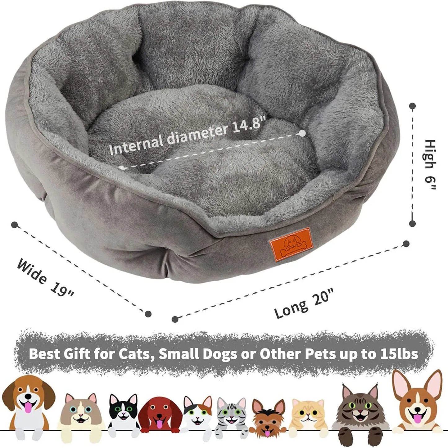 Washable, Non-Slip, Water Resistant Dog Bed